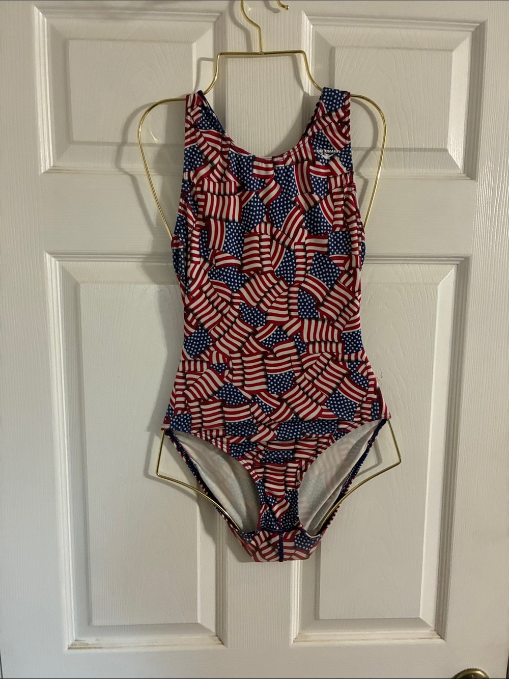 Girls' Flag-Print One-Piece Swimsuit - Red, White & Blue